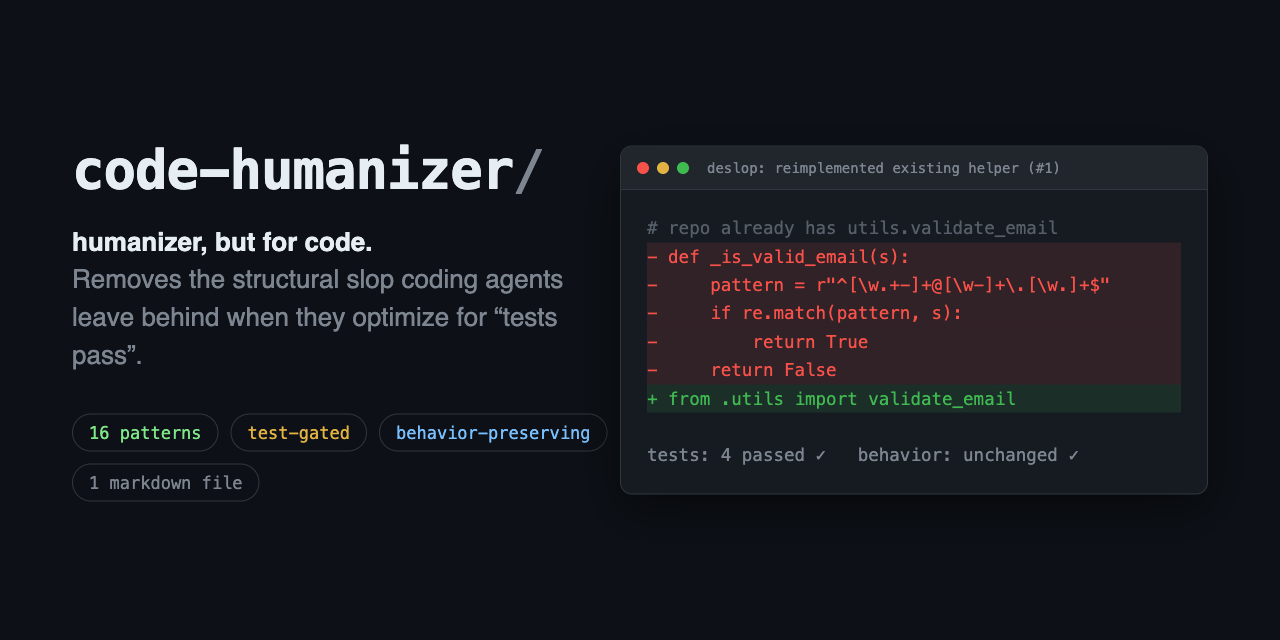 code-humanizer — humanizer, but for code